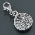 Zawieszka srebrna charms z cyrkoniami