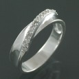 Obrączka srebrna z cyrkoniami