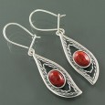 Kolczyki srebrne z koralem
