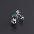 Kolczyki srebrne z turkusem