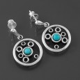 Kolczyki srebrne z turkusem