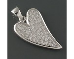 Wisiorek srebrny z cyrkoniami - serce Wisior srebrny z krzemem