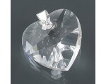 Wisiorek srebrny z kryształem swarovskiego - serce Wisiorek srebrny z cyrkonią