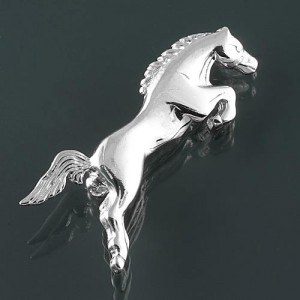 Broszka srebrna koń polski